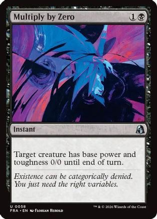 Multiply by Zero (FRA-058) - Reality Fracture Foil - Card Brawlers
