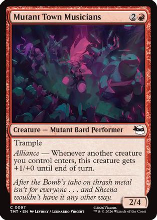 Mutant Town Musicians (TMT-097) - Teenage Mutant Ninja Turtles Foil - Card Brawlers