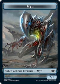 Myr (007) // Elf Warrior Double - Sided Token [Double Masters Tokens] - Card Brawlers