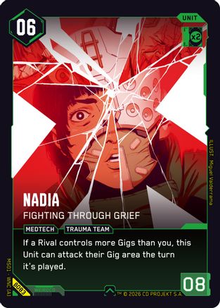 Nadia - Fighting Through Grief (B083) - Welcome to Night City Beta - Card Brawlers