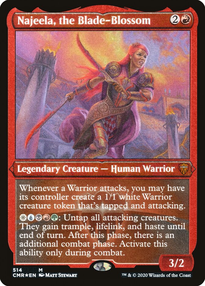 Najeela, the Blade - Blossom (Etched) [Commander Legends] - Card Brawlers