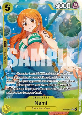 Nami (053) (Alternate Art) (EB03-053) - Extra Booster: One Piece Heroines Edition Foil - Card Brawlers