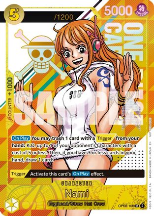 Nami (CS 26-27 Celebration Pack) (Serial Numbered) (OP08-106) - One Piece Promotion Cards Foil - Card Brawlers