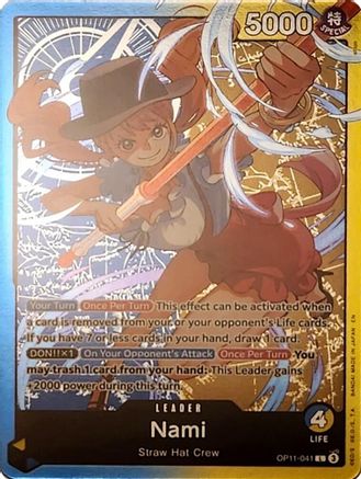 Nami - OP11-041 (Nami Deck) (OP11-041) - Learn Together Deck Set Foil - Card Brawlers