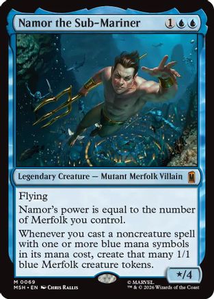Namor the Sub-Mariner (MSH-069) - Marvel Super Heroes Foil - Card Brawlers