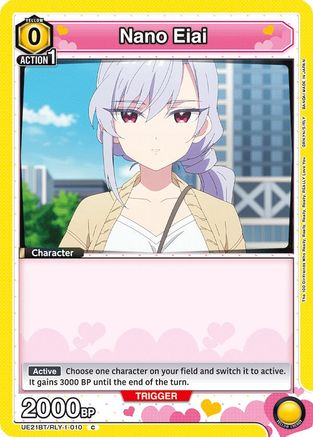 Nano Eiai (010) (UE21BT/RLY-1-010) - UE21BT The 100 Girlfriends Who Really Really Really Really REALLY Love You - Card Brawlers