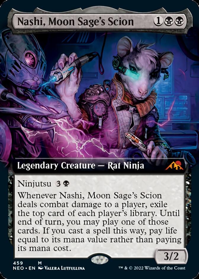 Nashi, Moon Sage's Scion (Extended Art) [Kamigawa: Neon Dynasty] - Card Brawlers