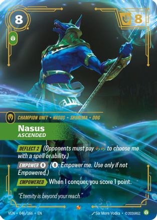 Nasus - Ascended (046/166) - Vendetta Foil - Card Brawlers