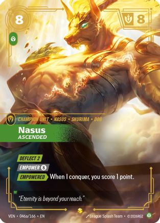 Nasus - Ascended (Alternate Art) (046a/166) - Vendetta Foil - Card Brawlers