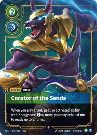 Nasus - Curator of the Sands (145/166) - Vendetta Foil - Card Brawlers