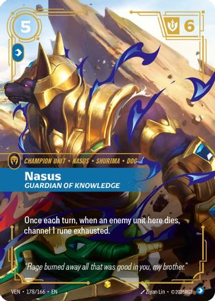 Nasus - Guardian of Knowledge (Overnumbered) (178/166) - Vendetta Foil - Card Brawlers