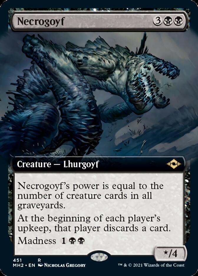 Necrogoyf (Extended Art) [Modern Horizons 2] - Card Brawlers