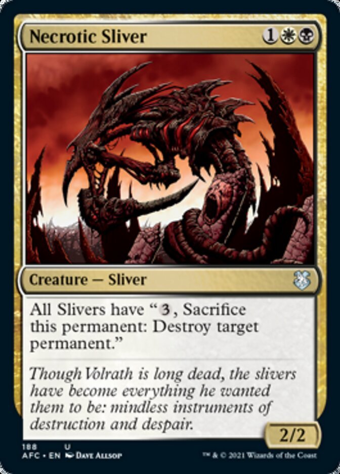 Necrotic Sliver [Dungeons & Dragons: Adventures in the Forgotten Realms Commander] - Card Brawlers