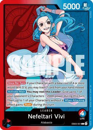 Nefeltari Vivi (001) (EB03-001) - Extra Booster: One Piece Heroines Edition - Card Brawlers