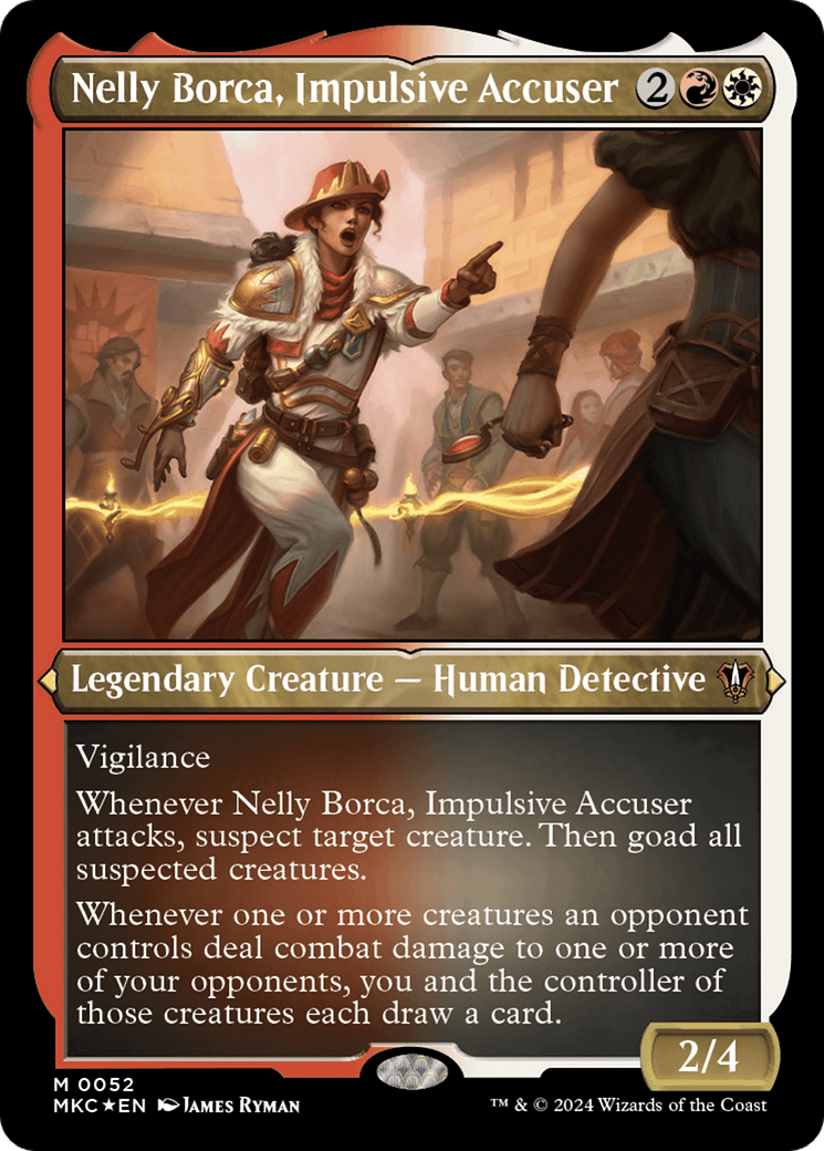 Nelly Borca, Impulsive Accuser (Display Commander) [Murders at Karlov Manor Commander] - Card Brawlers