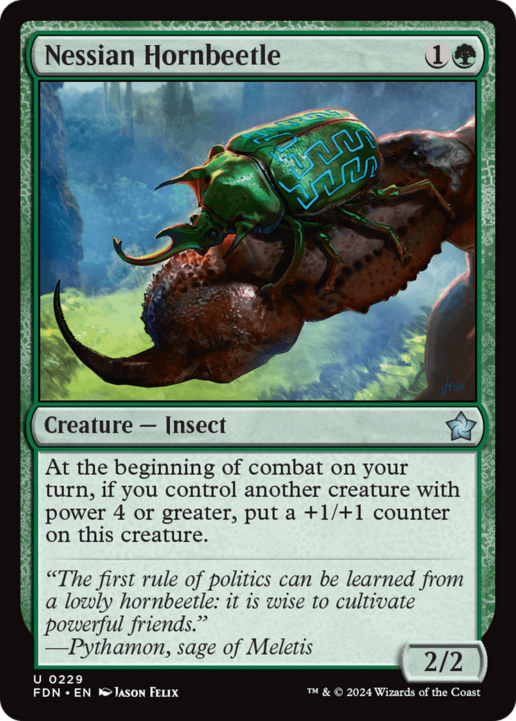 Nessian Hornbeetle [Foundations] - Card Brawlers