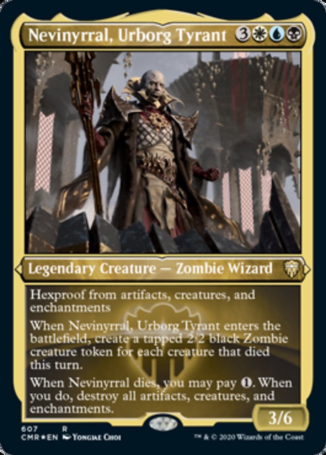 Nevinyrral, Urborg Tyrant (Etched) [Commander Legends] - Card Brawlers