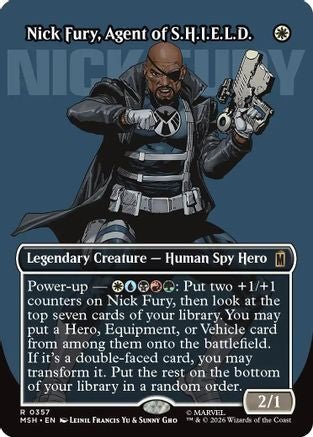 Nick Fury, Agent of S.H.I.E.L.D. (Borderless) (0357) (MSH-357) - Marvel Super Heroes Foil - Card Brawlers