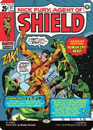 Nick Fury, Agent of S.H.I.E.L.D. (Borderless) (0389) (MSH-389) - Marvel Super Heroes Foil - Card Brawlers