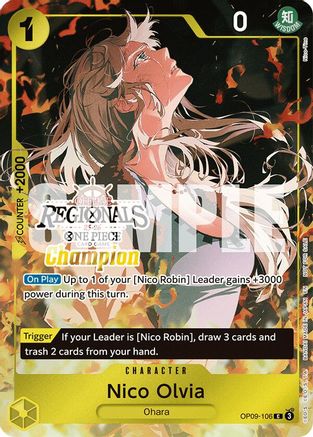 Nico Olvia (Offline Regional Champion Card Set 2025 Vol.1) (OP09-106) - One Piece Promotion Cards Foil - Card Brawlers