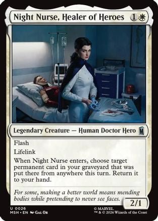 Night Nurse, Healer of Heroes (MSH-026) - Marvel Super Heroes Foil - Card Brawlers