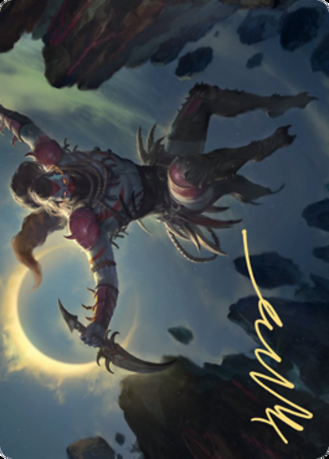 Nighthawk Scavenger Art Card (Gold - Stamped Signature) [Zendikar Rising Art Series] - Card Brawlers
