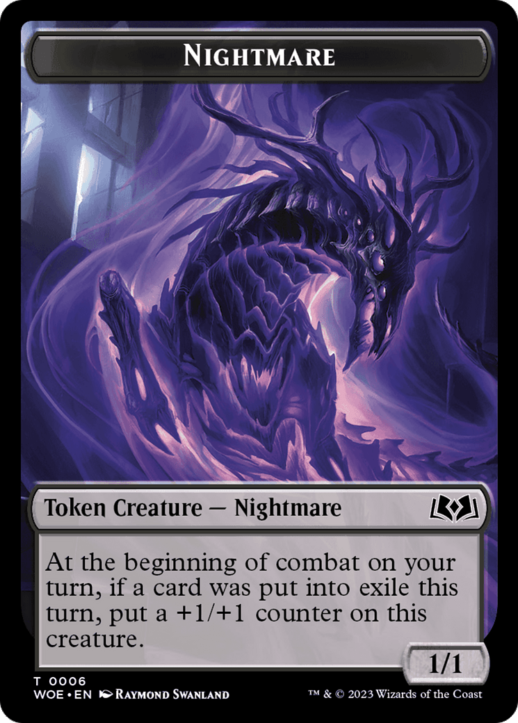Nightmare Token [Wilds of Eldraine Tokens] - Card Brawlers
