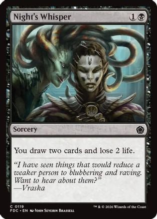 Night's Whisper (FDC-119) - Commander: Foundations - Card Brawlers