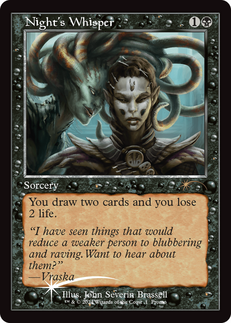 Night's Whisper (Retro Frame) (Open House) [Wizards Play Network 2024] - Card Brawlers