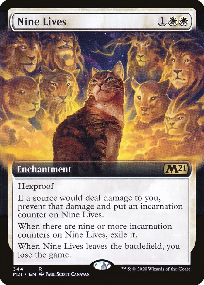 Nine Lives (Extended Art) [Core Set 2021] - Card Brawlers