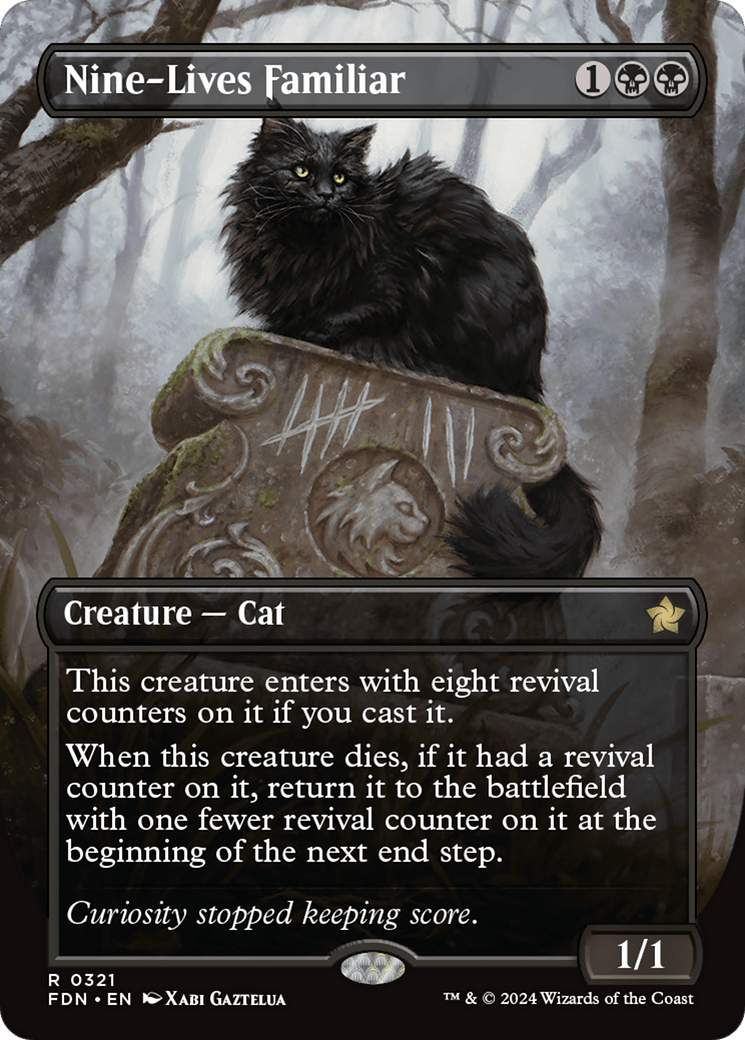 Nine - Lives Familiar (Borderless) [Foundations] - Card Brawlers