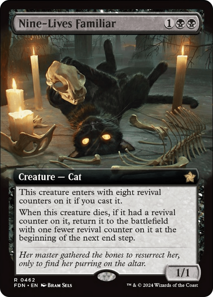 Nine - Lives Familiar (Extended Art) [Foundations] - Card Brawlers