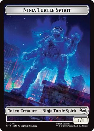 Ninja Turtle Spirit // Food Double-Sided Token (TMT-3 // 8) - Teenage Mutant Ninja Turtles Foil - Card Brawlers