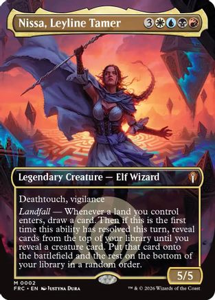 Nissa, Leyline Tamer (Borderless) (FRC-002) - Commander: Reality Fracture - Card Brawlers