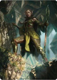 Nissa of Shadowed Boughs 1 Art Card [Zendikar Rising Art Series] - Card Brawlers