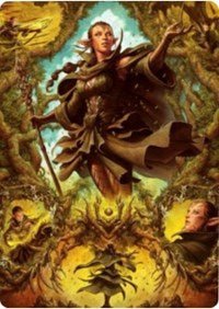 Nissa of Shadowed Boughs 2 Art Card [Zendikar Rising Art Series] - Card Brawlers