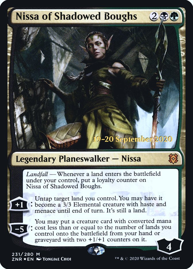 Nissa of Shadowed Boughs [Zendikar Rising Prerelease Promos] - Card Brawlers
