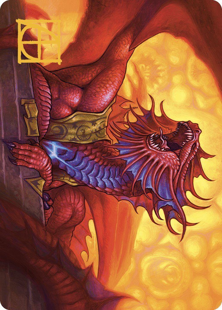 Niv - Mizzet, Guildpact Art Card (44/49) (Gold - Stamped Signature) [Murders at Karlov Manor Art Series] - Card Brawlers
