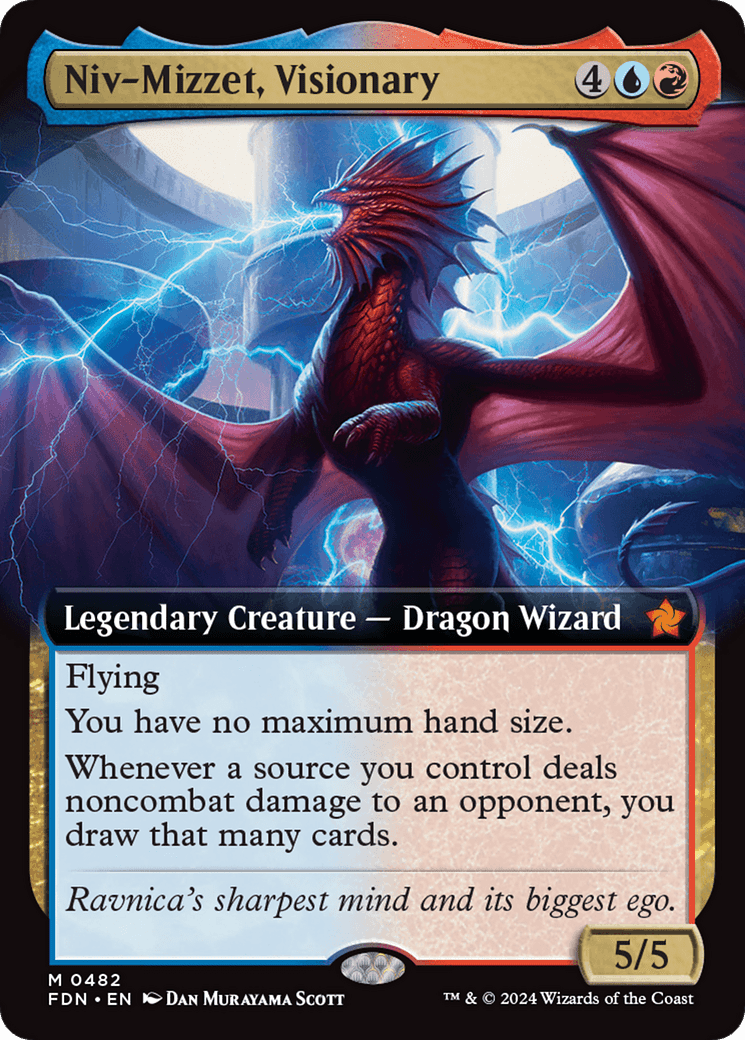 Niv - Mizzet, Visionary (Extended Art) [Foundations] - Card Brawlers