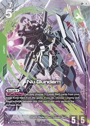 Nu Gundam (LR+) (GD05-017) - Freedom Ascension Holofoil - Card Brawlers