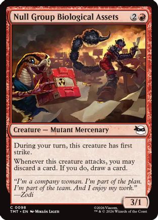 Null Group Biological Assets (TMT-098) - Teenage Mutant Ninja Turtles Foil - Card Brawlers