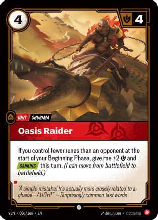 Oasis Raider (006/166) - Vendetta - Card Brawlers