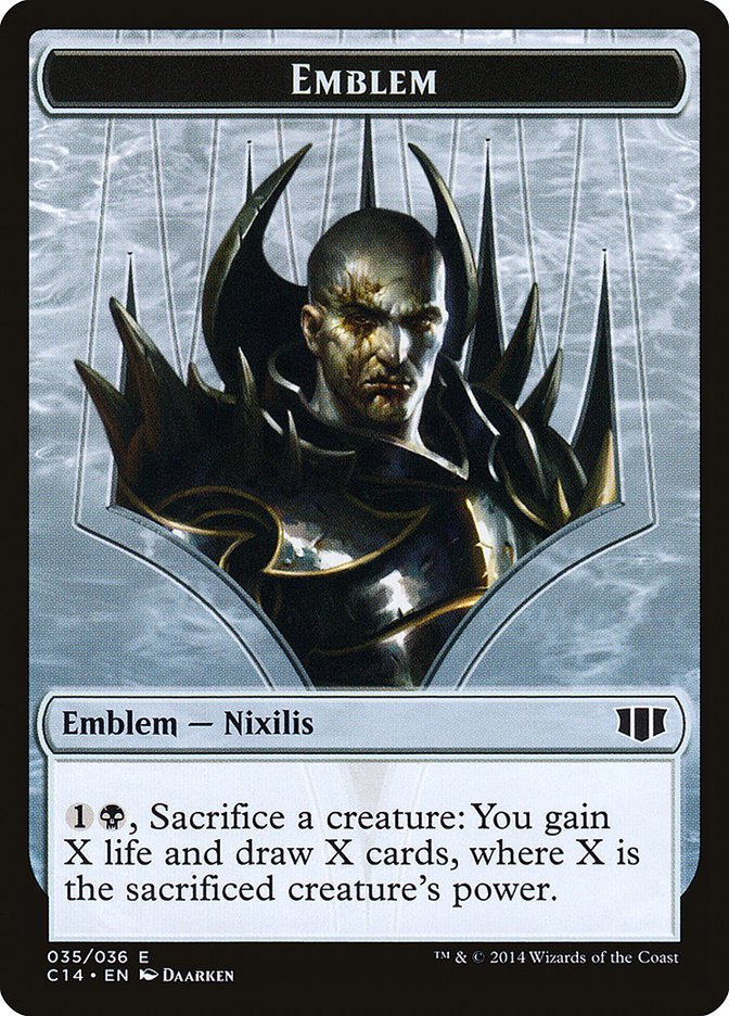 Ob Nixilis of the Black Oath Emblem // Zombie (016/036) Double - Sided Token [Commander 2014 Tokens] - Card Brawlers