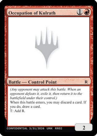 Occupation of Kulrath (UNK-) - Un-Known Event Playtest Cards - Card Brawlers