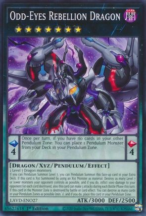 Odd-Eyes Rebellion Dragon (LAVD-ENO27) - Legendary Arc-V Decks 1st Edition - Card Brawlers