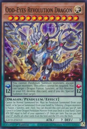 Odd-Eyes Revolution Dragon (LAVD-ENO12) - Legendary Arc-V Decks 1st Edition - Card Brawlers