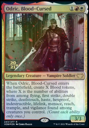Odric, Blood - Cursed [Innistrad: Crimson Vow Prerelease Promos] - Card Brawlers
