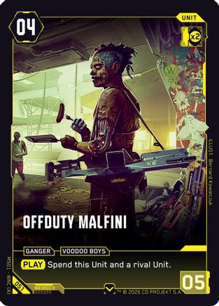 Offduty Malfini (051) - Welcome to Night City Retail - Card Brawlers