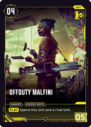 Offduty Malfini (B051) - Welcome to Night City Beta - Card Brawlers