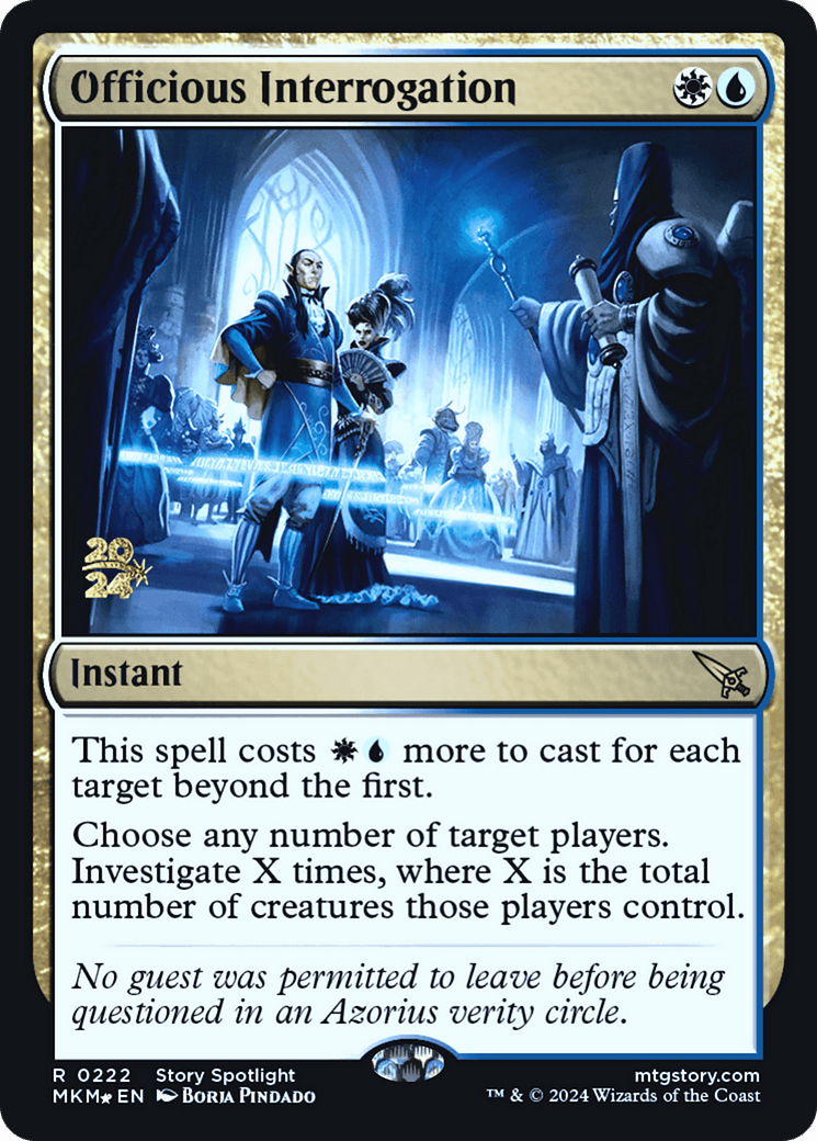 Officious Interrogation [Murders at Karlov Manor Prerelease Promos] - Card Brawlers
